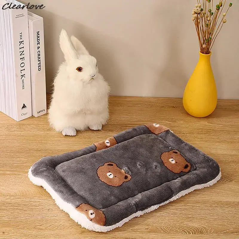 Plush Dog Bed Mat Cat Beds for Small Medium Dogs Flannel Puppy Cushion Super Soft Claming Dog Beds Mascotas Cama Perro 강아지