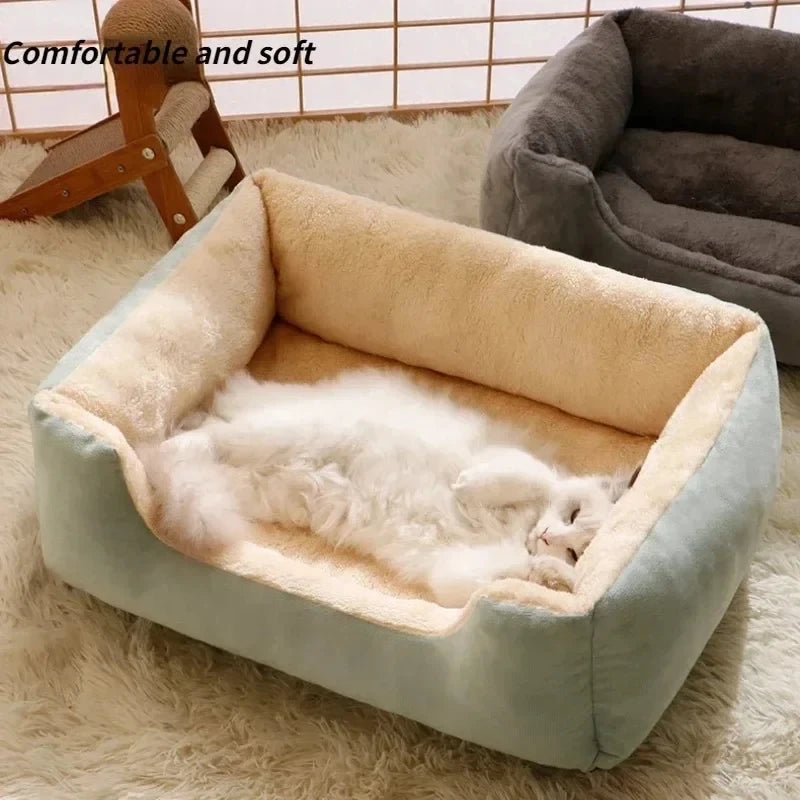 Pet Large Dog Bed Warm House  Square Nest Pet Kennel For Small Medium Large Dogs Cat Puppy Plus Size Dog Baskets