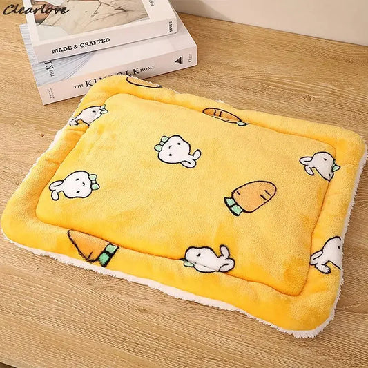 Plush Dog Bed Mat Cat Beds for Small Medium Dogs Flannel Puppy Cushion Super Soft Claming Dog Beds Mascotas Cama Perro 강아지